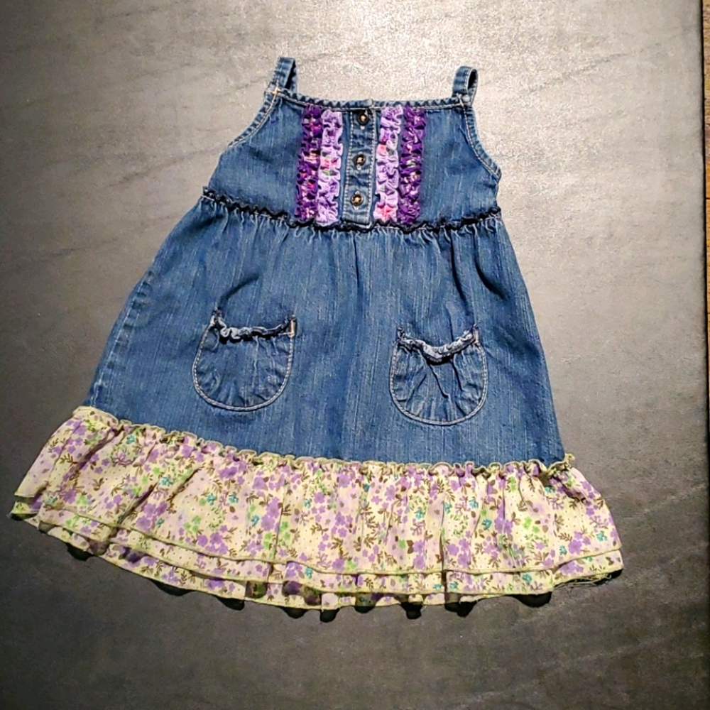 Toddler girls denim dress